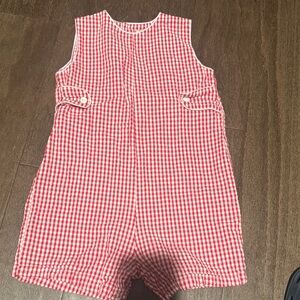Carriage Boutique Red Checkered Kids Romper